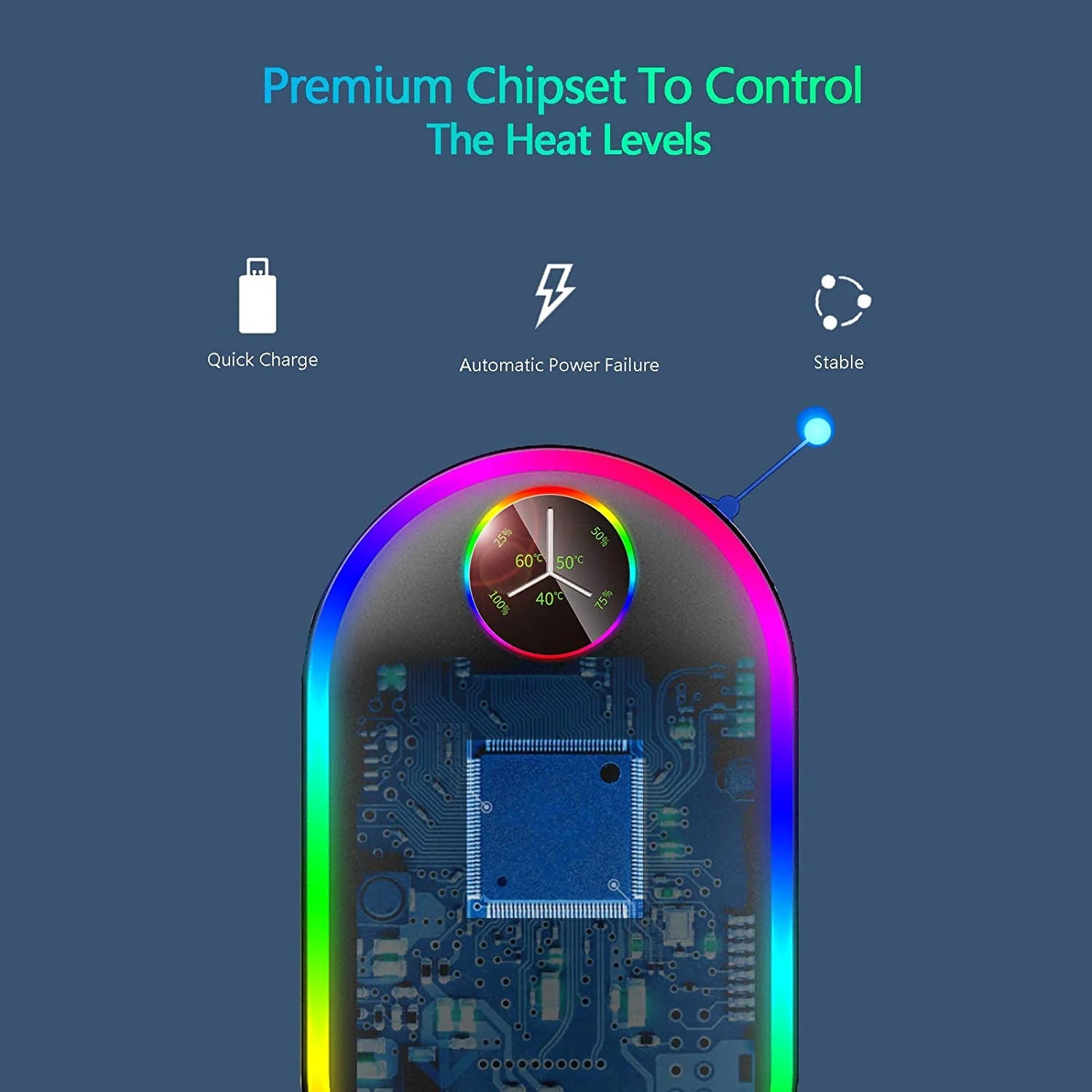 Hand Warmers, 10000Mah Hand Warmers Rechargeable, 7 Changing Colors Lights Electric Hand Warmers, Reusable Hand Warmer for Raynauds, Outdoors, Hunting, Golf, Camping, Women Mens Gifts(Black)